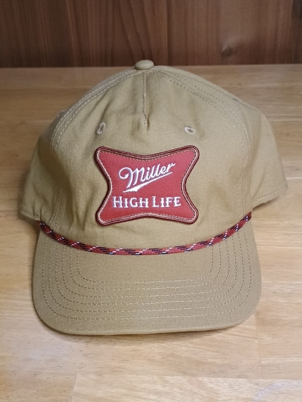 MAD Engine Miller High Life Tan Cap with Red Patch